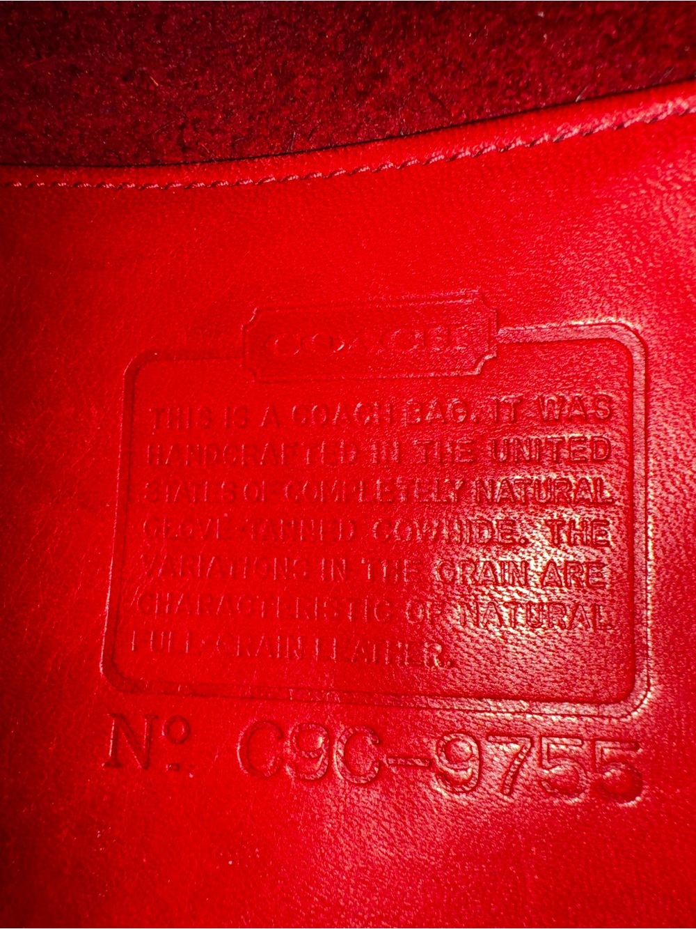 Vintage red coach pocket purse 9755 - Picture 8 of 9